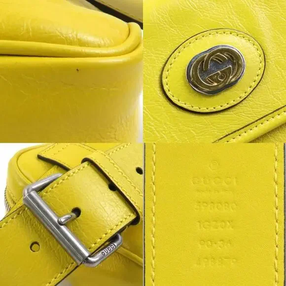 GUCCI Yellow Leather Fanny Pack - Picture 4 of 5